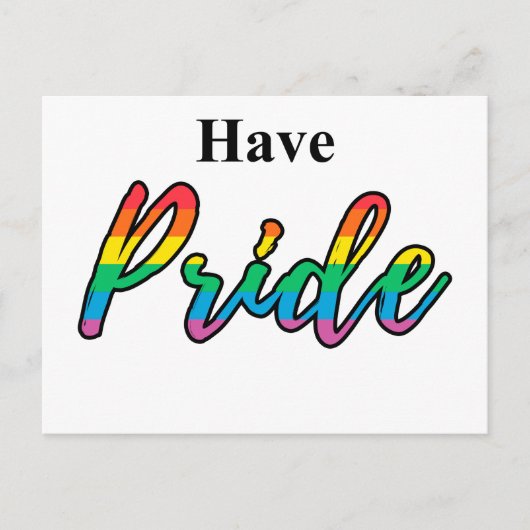 Hebben Pride Quote met Bold Rainbow Text LGBT Briefkaart (Voorkant)
