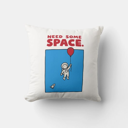 Hebben Sommige Ruimte Grappige Astronaut Ballon Ru Kussen (Voorkant)