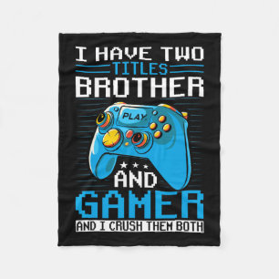 Hebben twee titels Brother Gamer Grappige Video Ga Fleece Deken