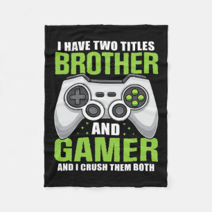 Hebben twee titels Brother Gamer Grappige Video Ga Fleece Deken