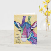 Hebben u vandaag Gekoesterd Uw Giraffe van Kaart (Gele Bloem)