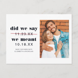 Hebben we gezegd   Trouwdatum Wijziging Aankondigi Briefkaart
