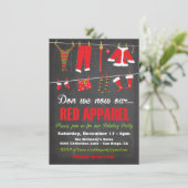 Hebben we nu onze Rode-apparel-kerstuitnodigingen? Kaart (Staand voorkant)