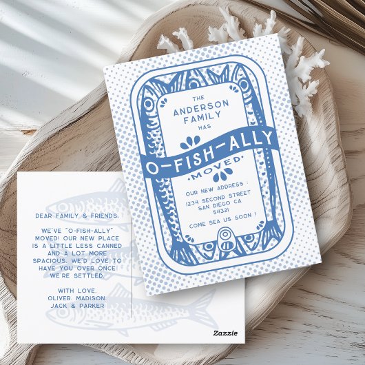  hebben we O-Fish-Ally Verplaatst Zee Sardine Briefkaart