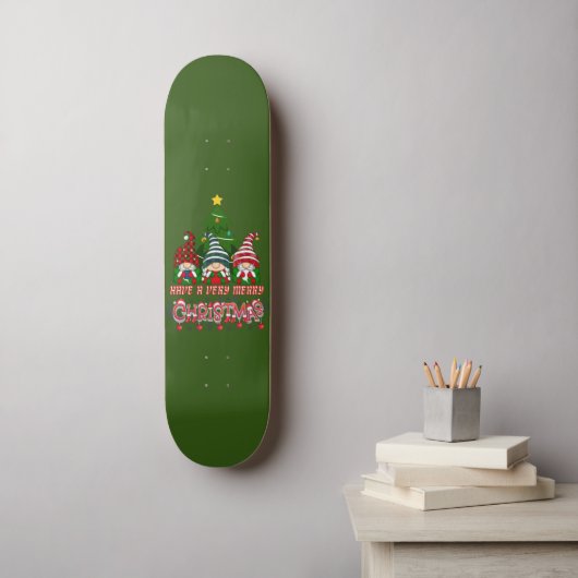 HEBBEN ZEER MERRY CHRISTMAS PERSOONLIJK SKATEBOARD (Muurkunst)
