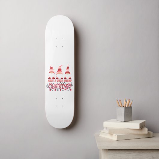 HEBBEN ZEER MERRY CHRISTMAS PERSOONLIJK SKATEBOARD (Muurkunst)