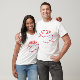 Hebbes! Speels hart en pijl ontwerp T-shirt