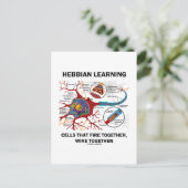 Hebbian Learning Cells Fire Together Wire Samen Briefkaart (Staand voorkant)