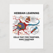Hebbian Learning Cells Fire Together Wire Samen Briefkaart (Voorkant)