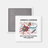 Hebbian Learning Cells Fire Together Wire Samen Magneet (Voorkant / Achterkant)