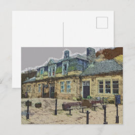 Hebden Bridge Railway Station Yorkshire Artwork Briefkaart