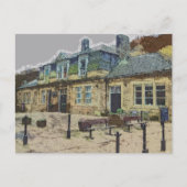 Hebden Bridge Railway Station Yorkshire Artwork Briefkaart (Voorkant)