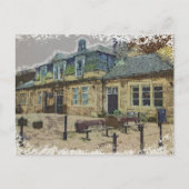 Hebden Bridge Railway Station Yorkshire Artwork Briefkaart (Voorkant)