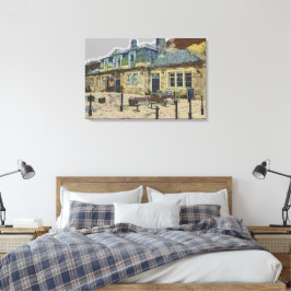 Hebden Bridge Railway Station Yorkshire Artwork Canvas Afdruk