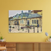 Hebden Bridge Railway Station Yorkshire Artwork Canvas Afdruk (Insitu (Woonkamer))