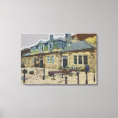 Hebden Bridge Railway Station Yorkshire Artwork Canvas Afdruk (Voorkant)