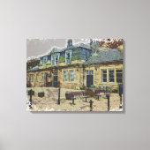 Hebden Bridge Railway Station Yorkshire Artwork Canvas Afdruk (Voorkant)