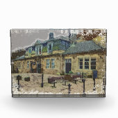 Hebden Bridge Railway Station Yorkshire Artwork Fotoblokken (Voorkant)