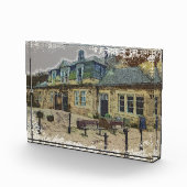 Hebden Bridge Railway Station Yorkshire Artwork Fotoblokken (Rechts)