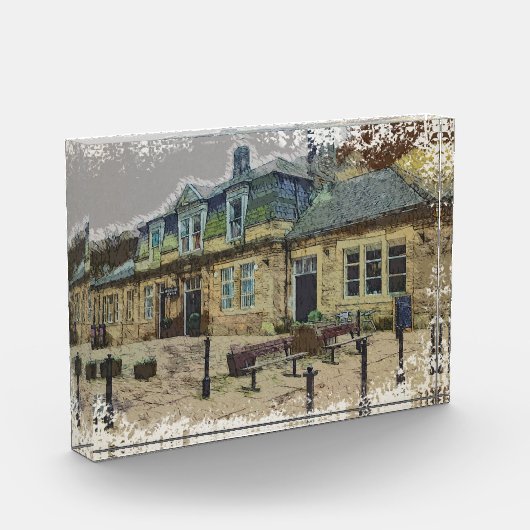 Hebden Bridge Railway Station Yorkshire Artwork Fotoblokken (Links)