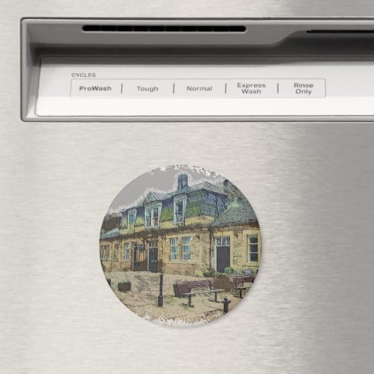 Hebden Bridge Railway Station Yorkshire Artwork Magneet (Insitu (Vaatwasser))