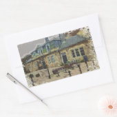 Hebden Bridge Railway Station Yorkshire Artwork Rechthoekige Sticker (Envelop)