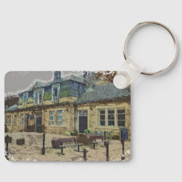 Hebden Bridge Railway Station Yorkshire Artwork Sleutelhanger