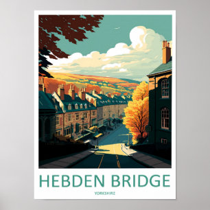 Hebden Bridge Reisprint Muur Kunst Hebden Bridge Poster