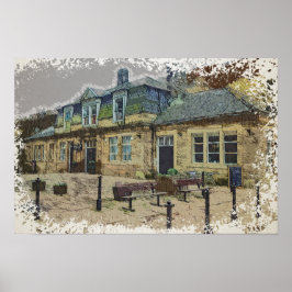 Hebden Bridge Station Kunst Poster