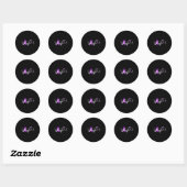 Hebeat Alzheimer Ribbon Alzheimer Disease Awarenes Ronde Sticker (Vel)