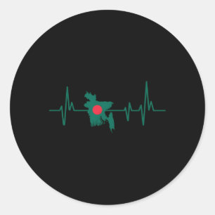 Hebeat Bengaals Vlag Bangladesh Ronde Sticker