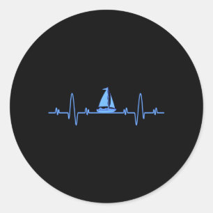 Hebeat zeilboot kapitein zeilers ronde sticker