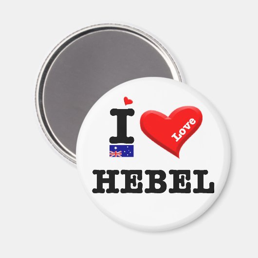 HEBEL - I Love Magneet (Voorkant / Achterkant)