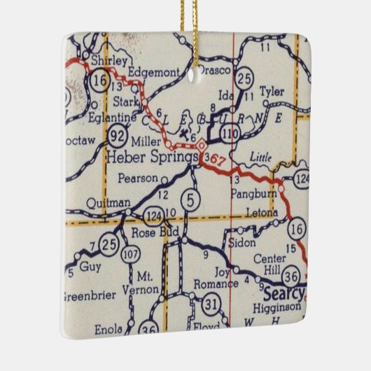 Heber Springs AR Keramisch Ornament (Rechts)
