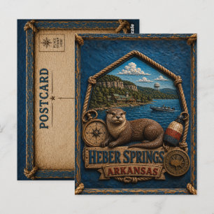 Heber Springs Arkansas Ansichtkaart Reis Vintage Briefkaart
