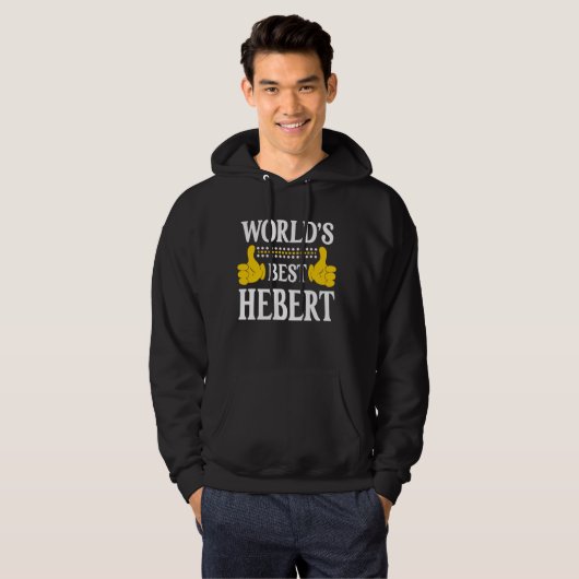 Hebert Achternaam Team Familie Achternaam World's  Hoodie (Voorkant volledig)
