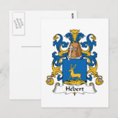 Hebert Family Crest Briefkaart (Voorkant / Achterkant)