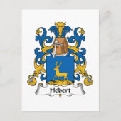 Hebert Family Crest Briefkaart (Voorkant)