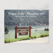 Hebgen Lake Montana 1961 Quake Fault Line Briefkaa Briefkaart (Voorkant)