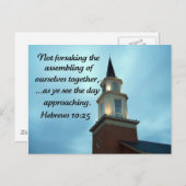 Hebreeën 10:25 briefkaart (Voorkant / Achterkant)