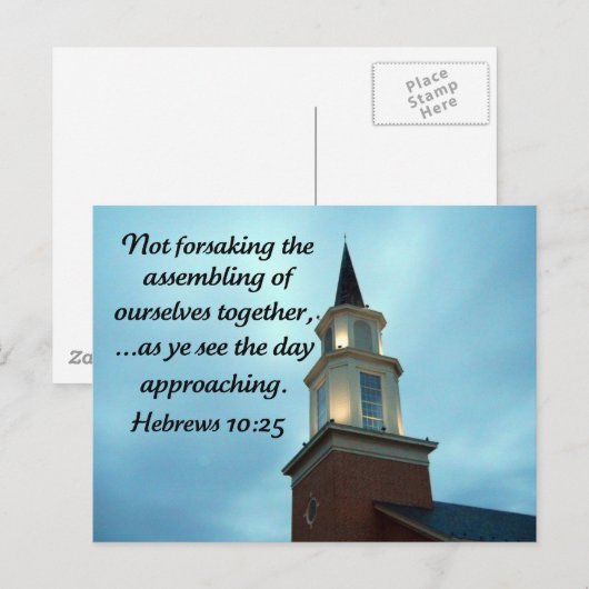 Hebreeën 10:25 briefkaart (Voorkant / Achterkant)