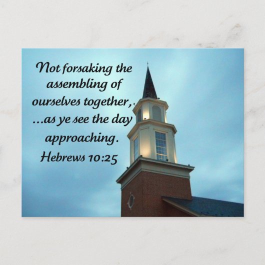 Hebreeën 10:25 briefkaart (Voorkant)