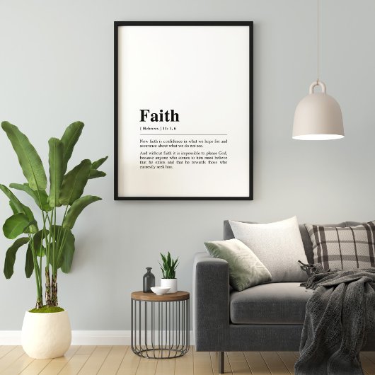 Hebreeën 11:1,6 Geloofsdefinitie Poster