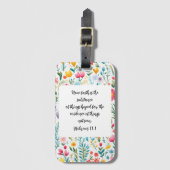 Hebreeën 11:1 Bagagelabel (Voorkant (verticaal))