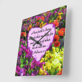 HEBREEËN 11:1 BLOEMONTWERP VIERKANTE KLOK (Hoek)