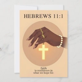 Hebreeën 11:1 Geloof Vertrouwen Bijbel Kunst Feestdagenkaart