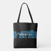 Hebreeën 11:1 tote bag (Achterkant)