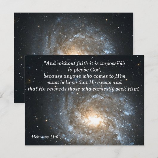 Hebreeën 11:6 Bijbeltekst memorisatiekaart Briefkaart (Voorkant / Achterkant)