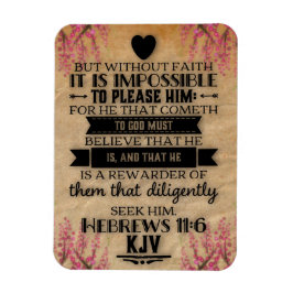 Hebreeën 11:6 KJV Bijbelvers Magneet