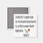 Hebreeën 11:6 magneet (Voorkant / Achterkant)